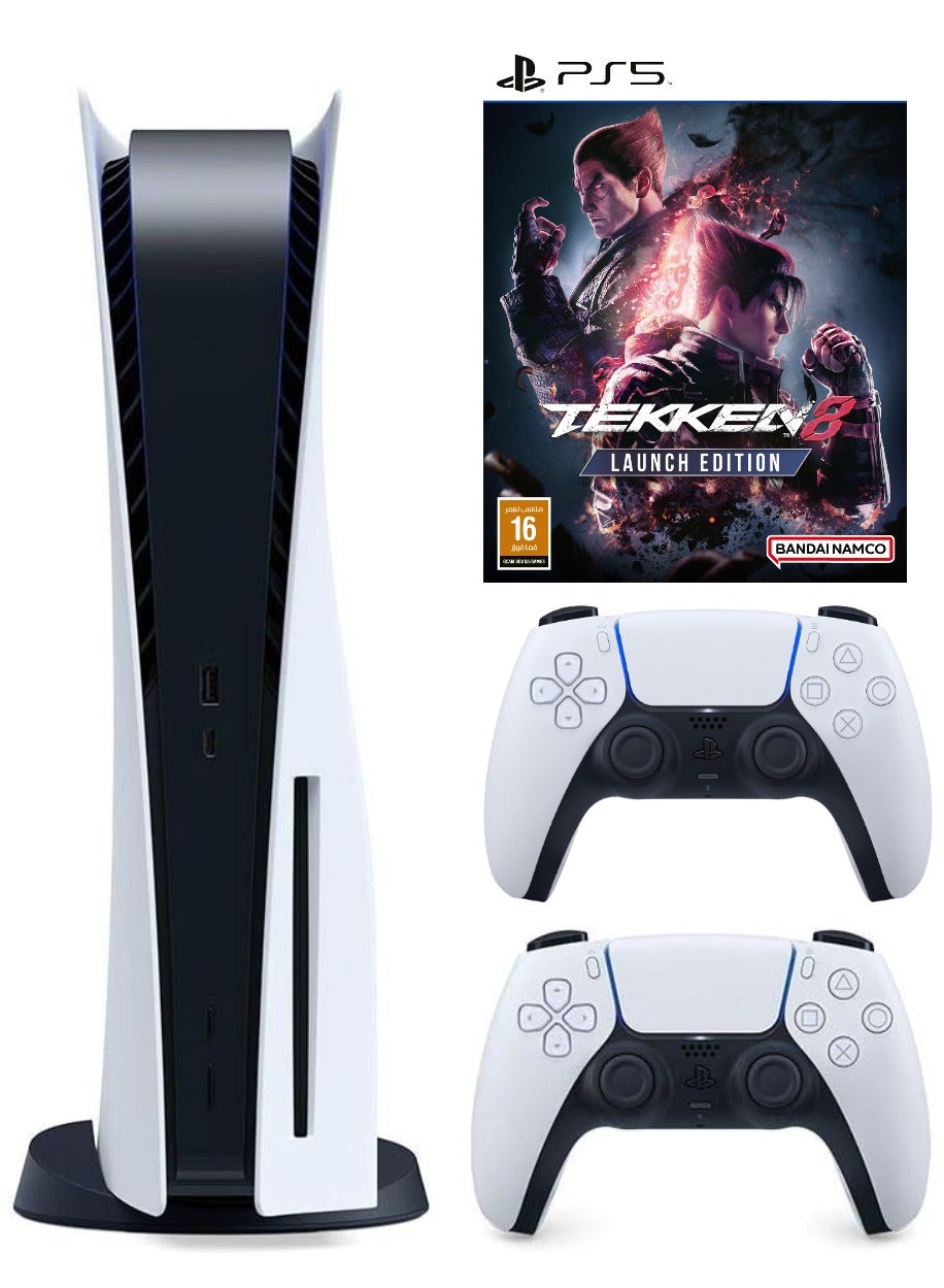 PlayStation 5 Disc Console With Extra White Controller…