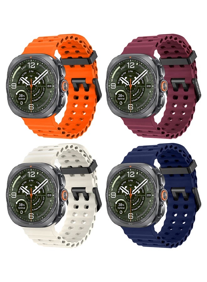 4 PACK Silicone Sport Band Compatible with Samsung…