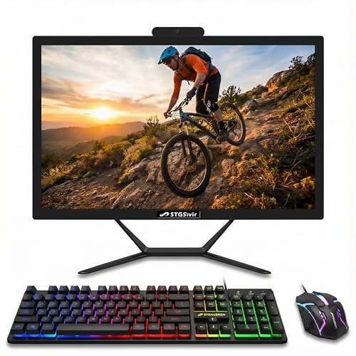 Compare STGSivir All in One Desktop Computer, 22 FHD Display, Intel Core i5 up to 3.6GHz, 16G Memory, 512G SSD, WiFi 5, Bluetooth, RGB Keyboard & Mouse, Webcam, Windows 11 Home at KSA Price