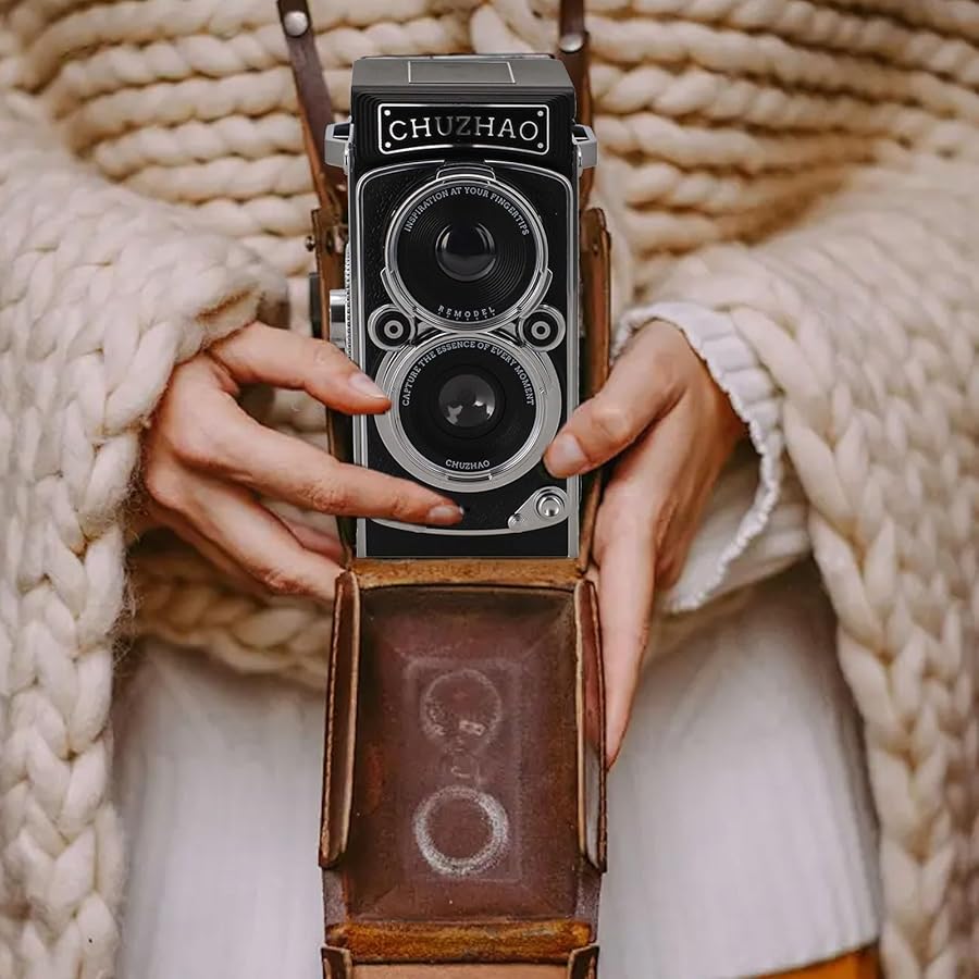 Compare Vintage Mini Digital Camera 1080P FHD 12MP Autofocus Point and Shoot TLR Style at KSA Price
