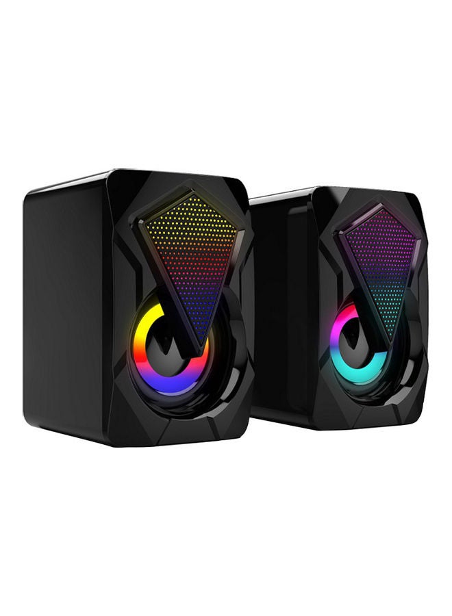 Compare 2Piece Portable USB Computer Speakers Black at KSA Price