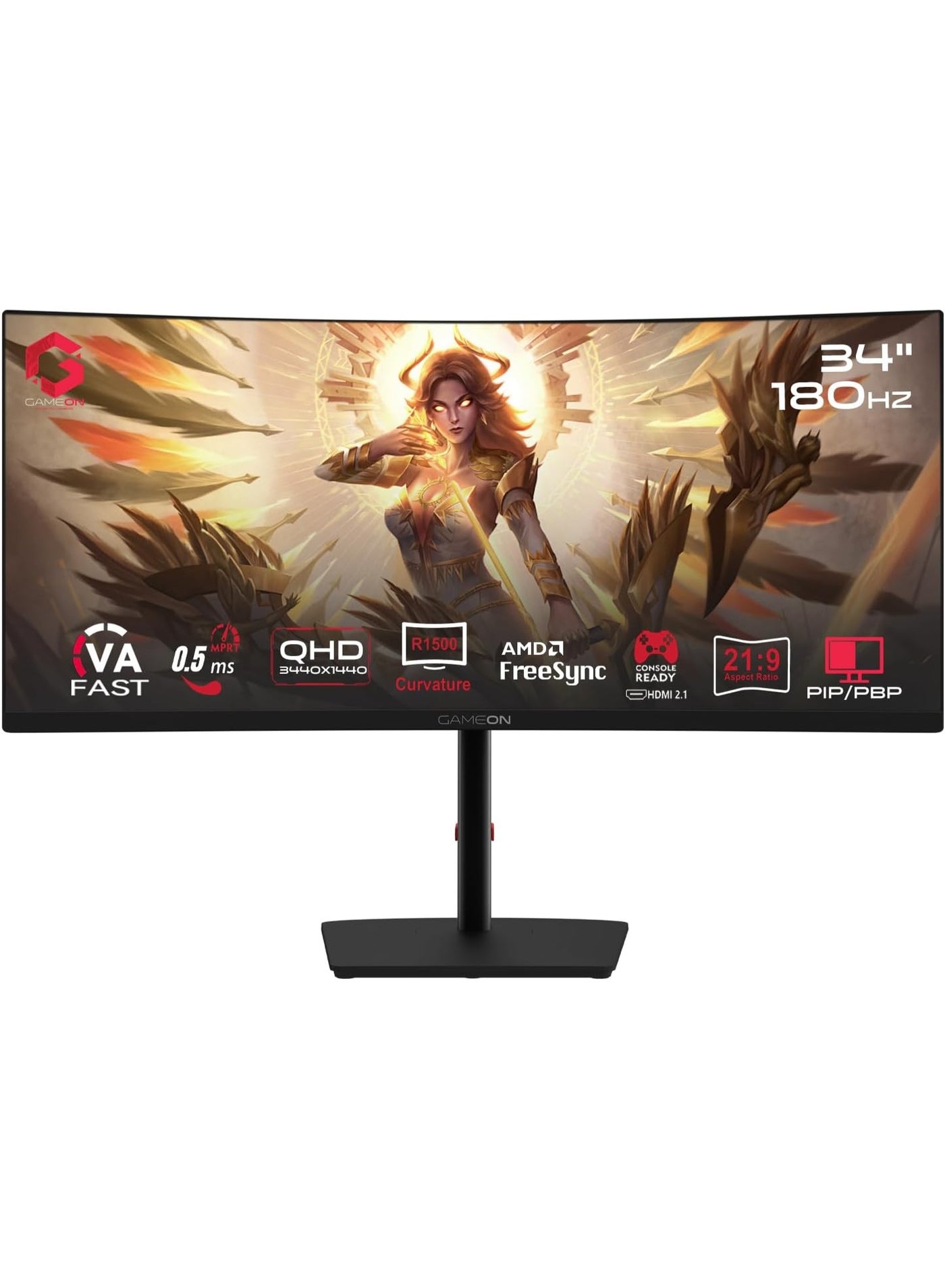Compare Spectra Pro 34Inch Curved Gaming Monitor UltraWide QHD 3440x1440 180Hz 0.5ms MPRT Fast VA Panel HDMI 2.1 DisplayPort 1500R 21:9 HDR PS5 Xbox PC Compatible black at KSA Price