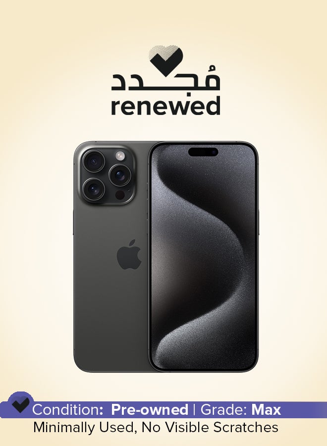 Compare Renewed  iPhone 15 Pro Max 256GB Black Titanium 5G With FaceTime  USA Version eSIM only at KSA Price