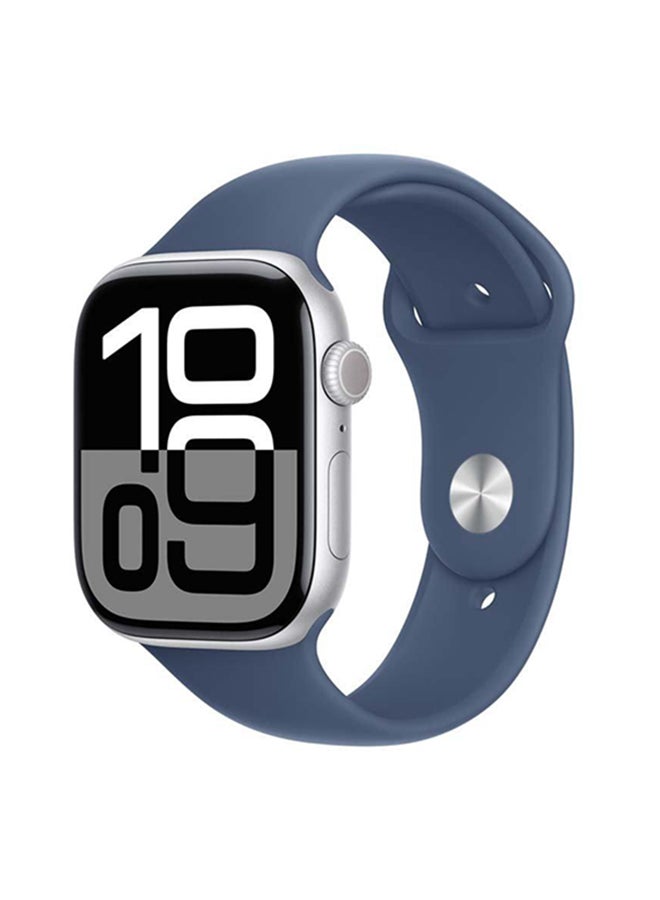 Compare Watch Series 10 Gps  Cellular 46Mm Silver Aluminium Case With Denim Sport Band  Ml Silver at KSA Price