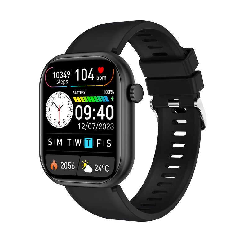 Compare Smart Watch for Men Bluetooth Calling, Heart Rate Waterproof Fitness Tracker, Zinc Alloy Smartwatch for Women Black at KSA Price