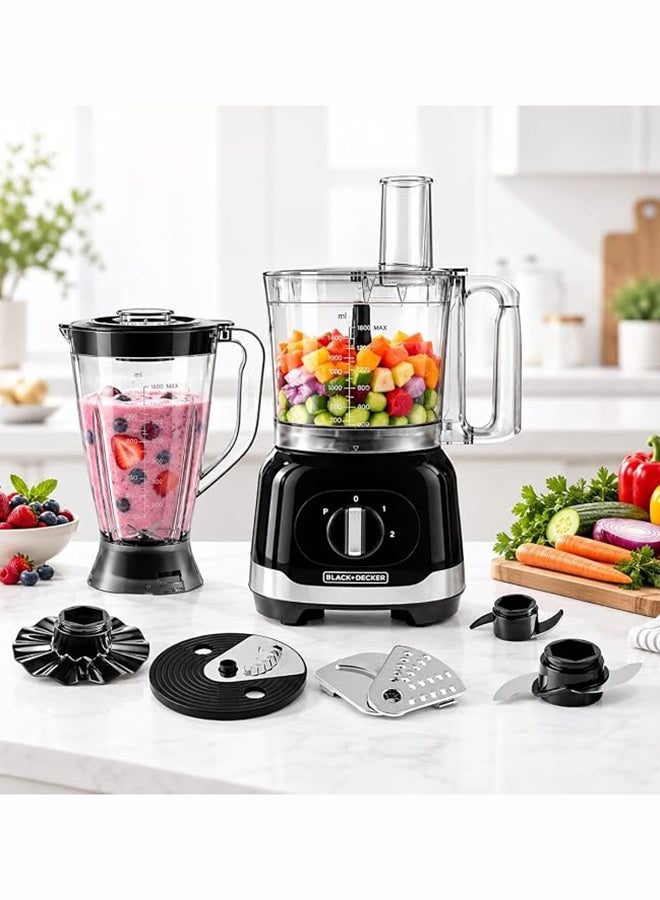 BLACK+DECKER Multifunction Food Processor, 800W, 2.4L…