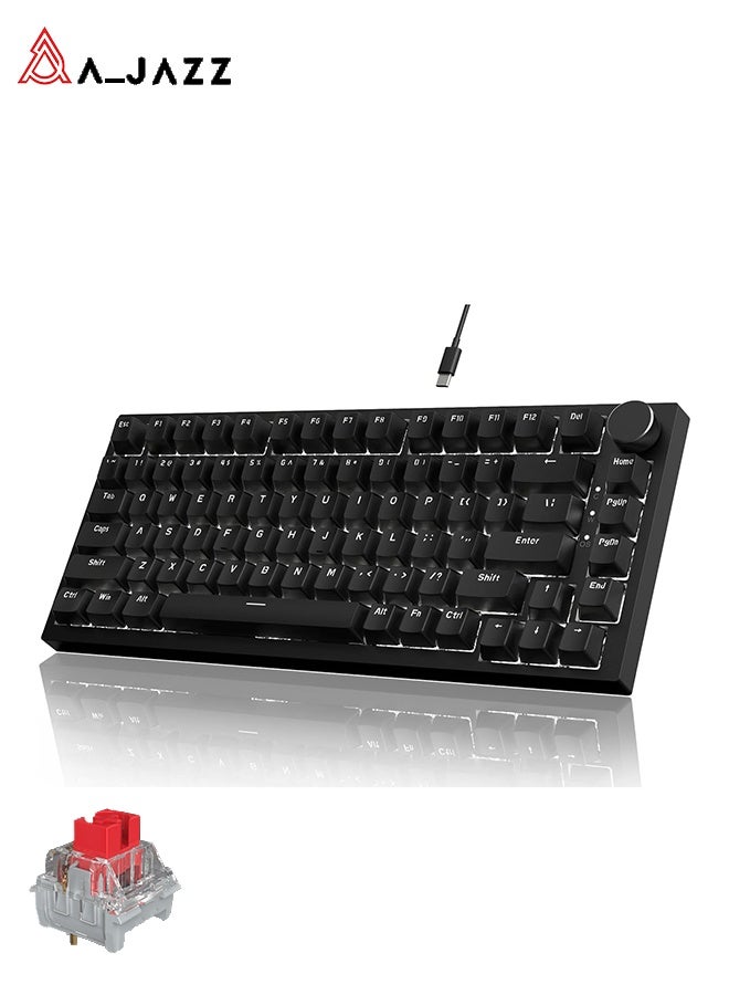 AK820 Red-Switch Mechanical Gaming Keyboard, 75% Layout,…