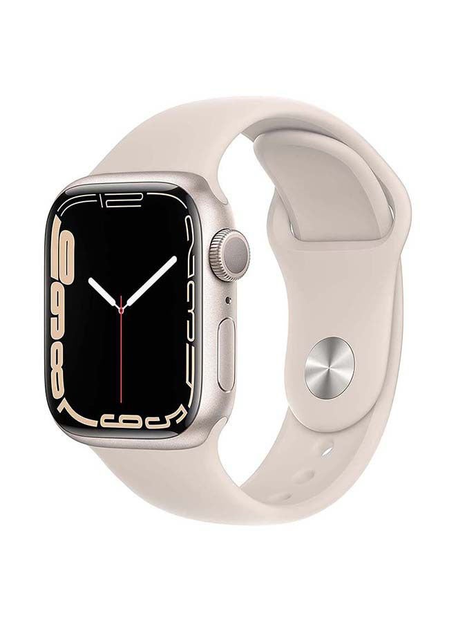 Compare Watch Series 7 GPS 41mm Aluminium Case With Sport Band Starlight at KSA Price