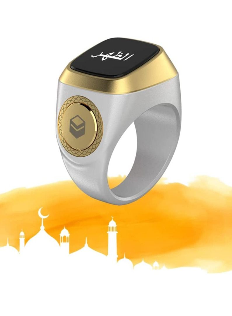 Compare Smart Tasbih Zikr lite Ring, Muslim Prayer, Prayer timing reminder, OLED display Tasbih Counter, Smart Ring, Waterproof White 20mm at KSA Price