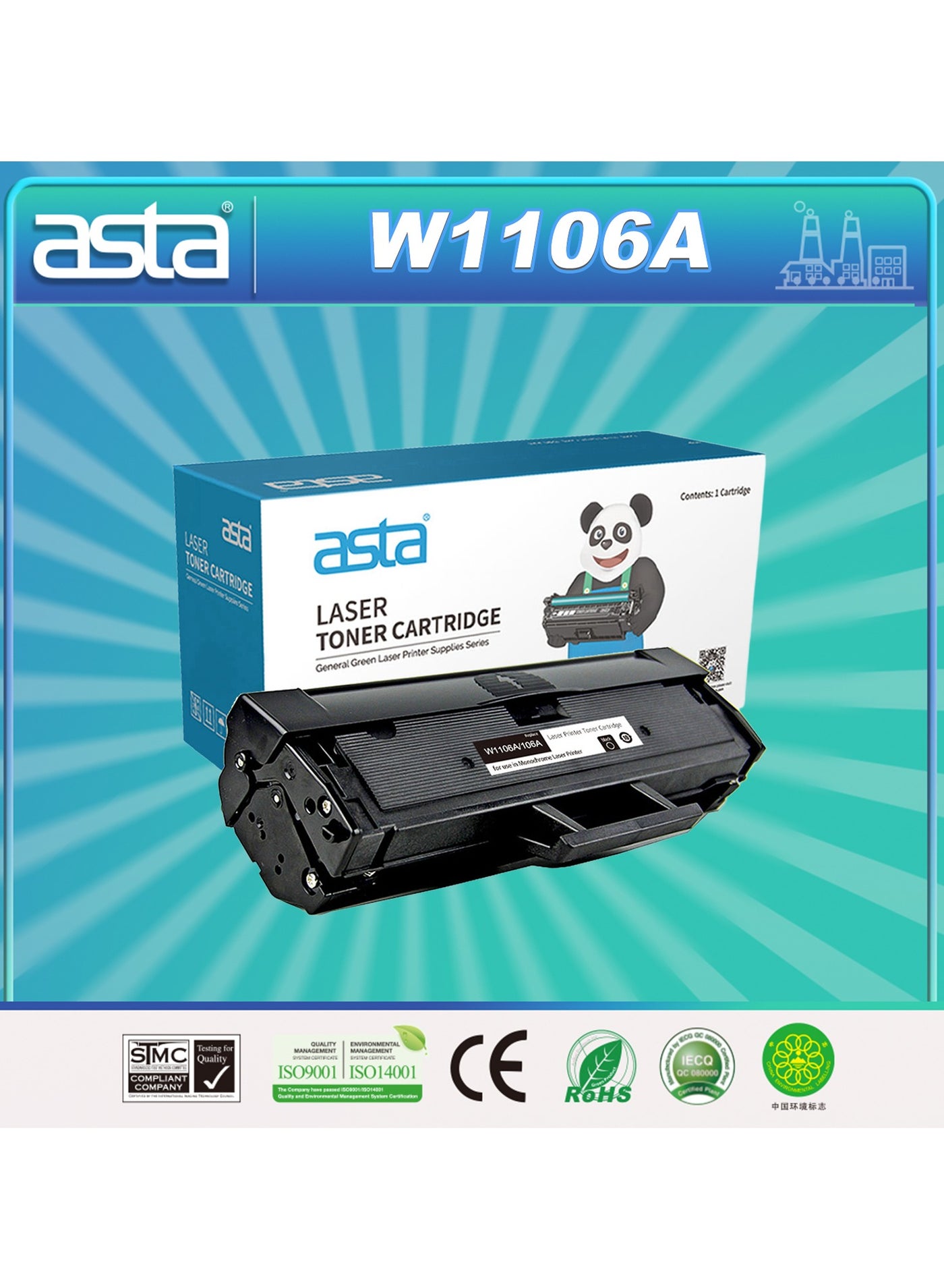 ASTA 106A Toner Cartridge With Chip W1106A Compatible…