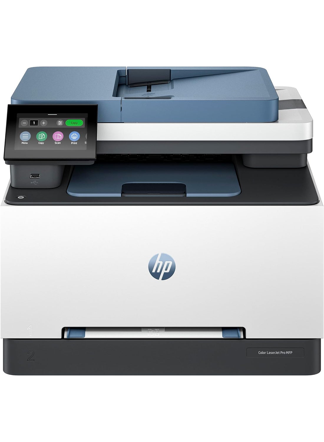 Compare Color LaserJet Pro MFP 3303fdw Printer, Print Speed Up to 25 ppm, Ethernet, USB, WiFi, Dynamic Security Enabled, 100 Sheets Output Tray, 4.3 Diagonal Color TFT Display | 499M8A BlueWhiteBlack at KSA Price