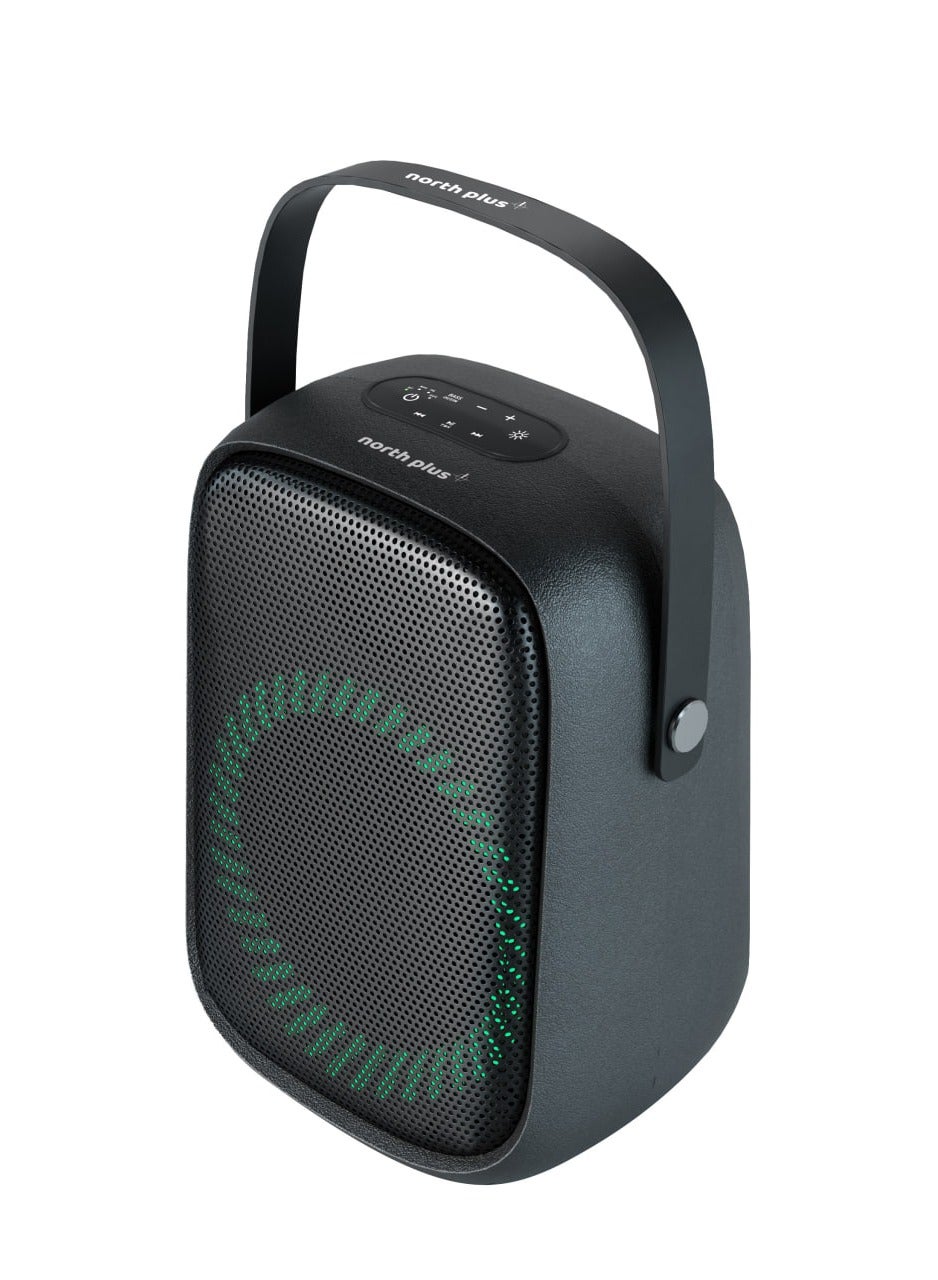 Compare NorthPlus MegaBass600 Portable Bluetooth Wireless Speaker – 80W Powerful Sound, Dual Mic, FM Radio, USBTF & AUX Inputs, Recording, TWS, LED Lights, IP65 Waterproof, 6.5? Woofer + 2.5? Tweeter, 7.4V3600mAh Lithium Battery – Portuguese Designed at KSA Price