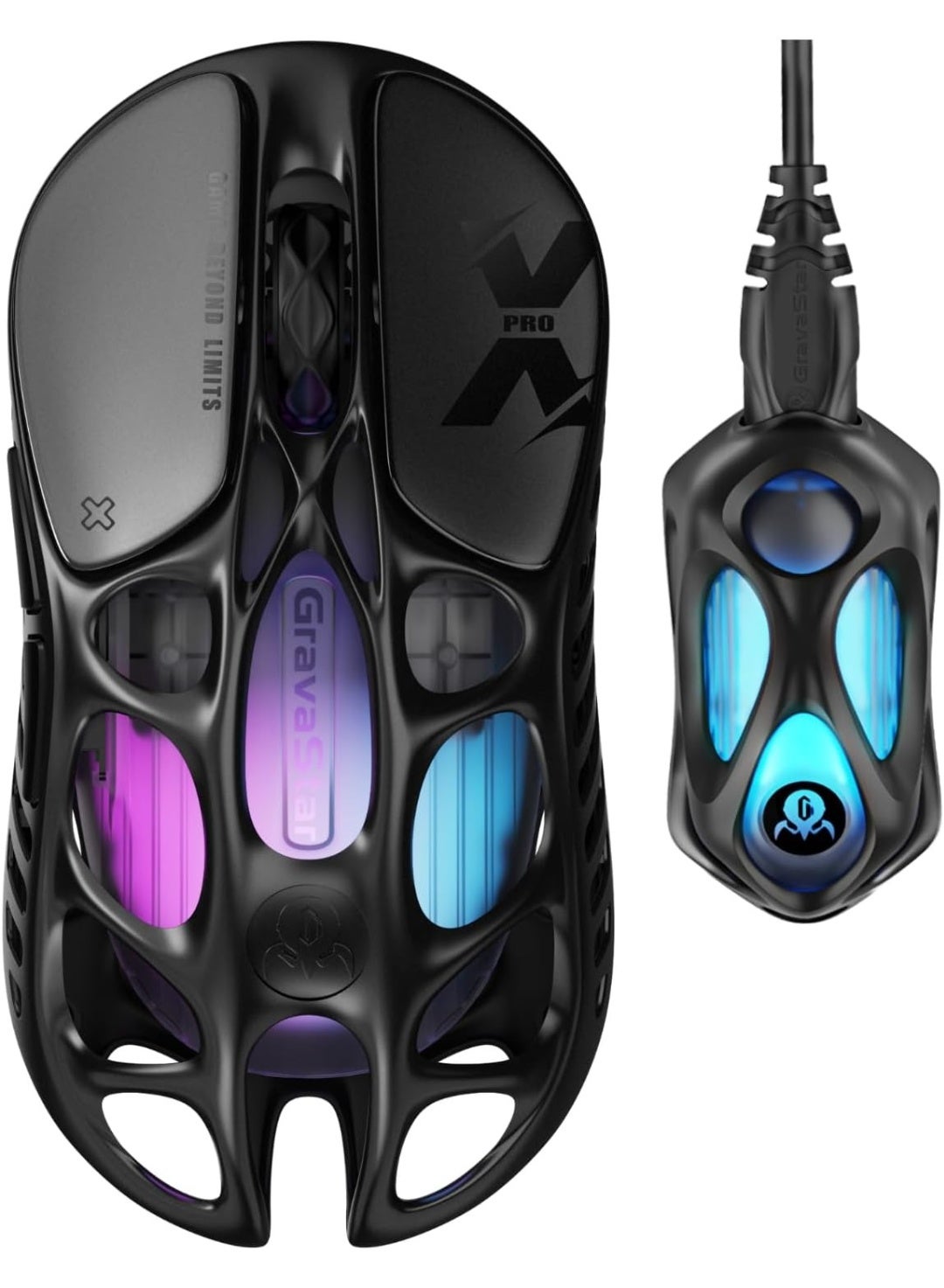 Compare Mercury X Pro 8KHz Wireless Gaming Mouse, 32,000 DPI PAW 3950 Optical Sensor, UltraLight 49g Magnesium Alloy Skeleton Design, TriMode WiredBluetooth2.4GHz, 5 Programmable Buttons, RGB Lighting, 110h Battery Life, TypeC Charg at KSA Price