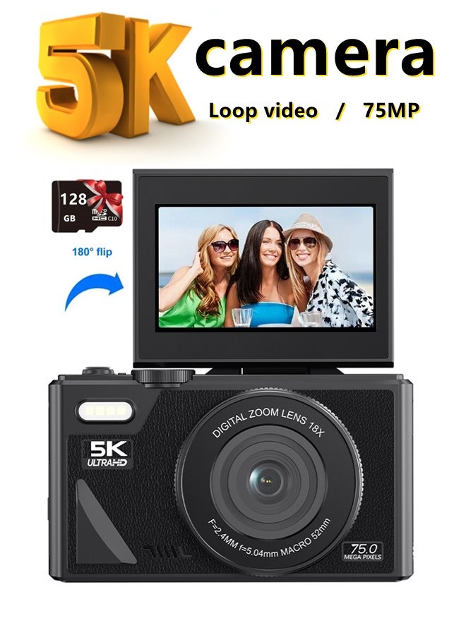 75MP Digital Camera for Photography and Video,…