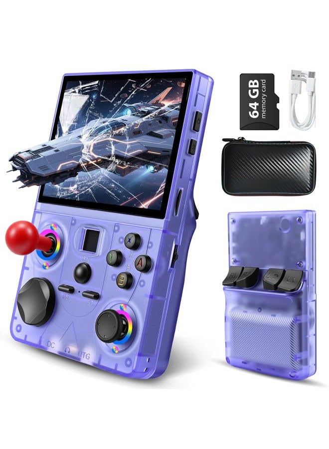 Compare Retro Handheld Game Console, DC35V Retro Gaming Console 3.5IPS Screen Open Source Linux System BuiltIn 20000+Classic Games, 20+Emulators, Portable Video Gaming Console with 4000mAh Battery Purple at KSA Price