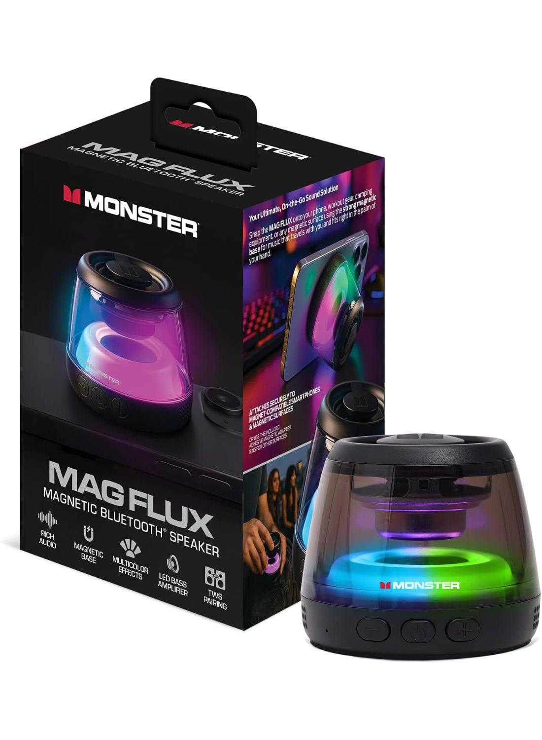 Monster Magnetic Bluetooth Speaker, Portable Wireless…