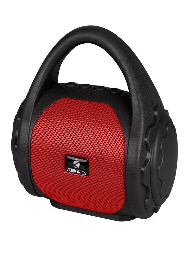 Compare ZEBRONICS ZebCounty Wireless Bluetooth Portable Speaker with Supporting Carry Handle, USB, SD Card, AUX, FM & Call Function. Black+Red at KSA Price