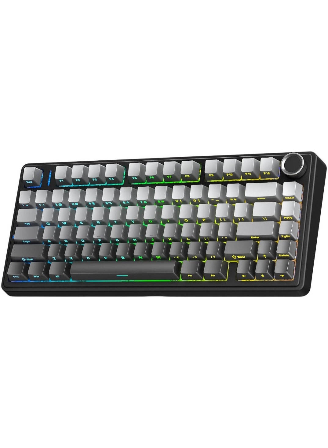 Compare WIND F75 Wireless Mechanical Gaming Keyboard, 75% Layout, LEOBOG Reaper Linear Switches, 3Mode Connectivity 2.4GHzBluetooth 5.0USBC, 35Pin HotSwappable, RGB Backlit, Gasket Mount, 5Layer Padding, Multifunction Knob, Gradient Grey | F75GG at KSA Price