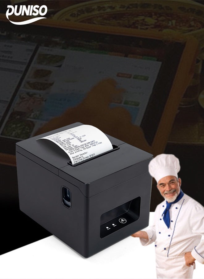 Compare Thermal Receipt Printer?80mm USB Thermal Receipt Printer?Bluetooth Printing Receipt Machine?Convenient, Fast, Waterproof and Dustproof?Compatible with AndroidWindowsLinux, Retailer, Restaurant Use,16.7*12.9*12cm,Black at KSA Price