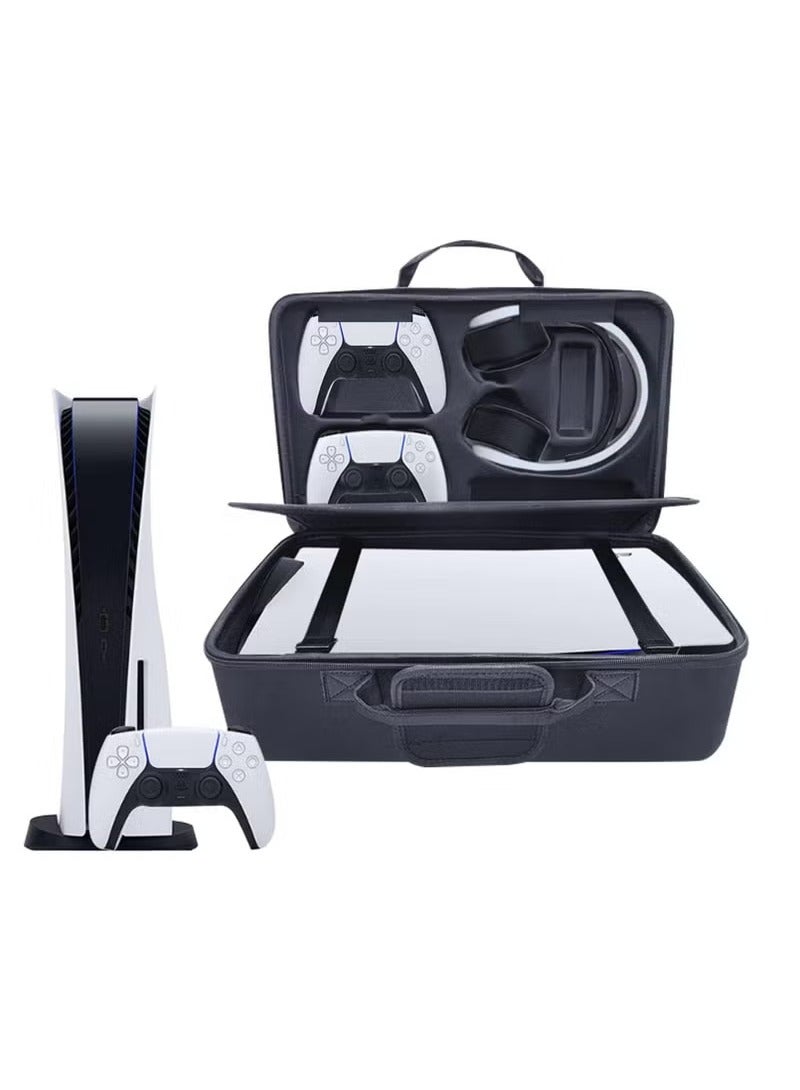 Compare Storage Bag for PS5, Game Bonsole Box, Portable Handbag, Double Layer, Large capacity black at KSA Price
