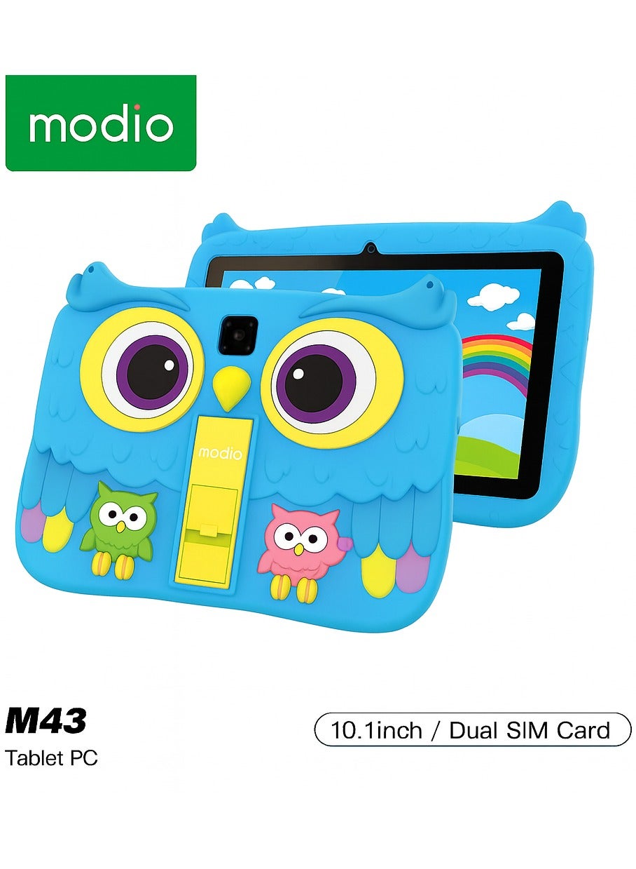 Compare Modio M43 Kids Tablet – 10.1 HD IPS Display | 8GB RAM + 512GB ROM | Dual SIM | 5MP Front + 8MP Rear Cameras | 8,000mAh Battery | Android OS | Owl Shockproof Case | Free Gifts Included | Colour: Blue at KSA Price