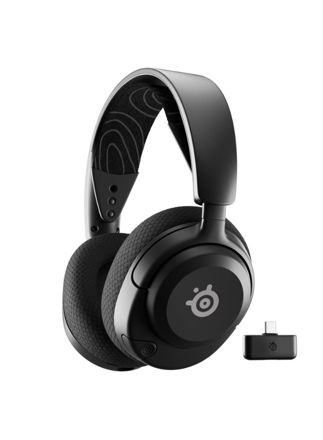 Compare SteelSeries Arctis Nova 5 Wireless Headphones, 40mm Neodymium Drivers, ClearCast Gen 2.x, Retractable Boom, 360° Spatial Audio, QuickSwitch Wireless, Black | 61670 at KSA Price