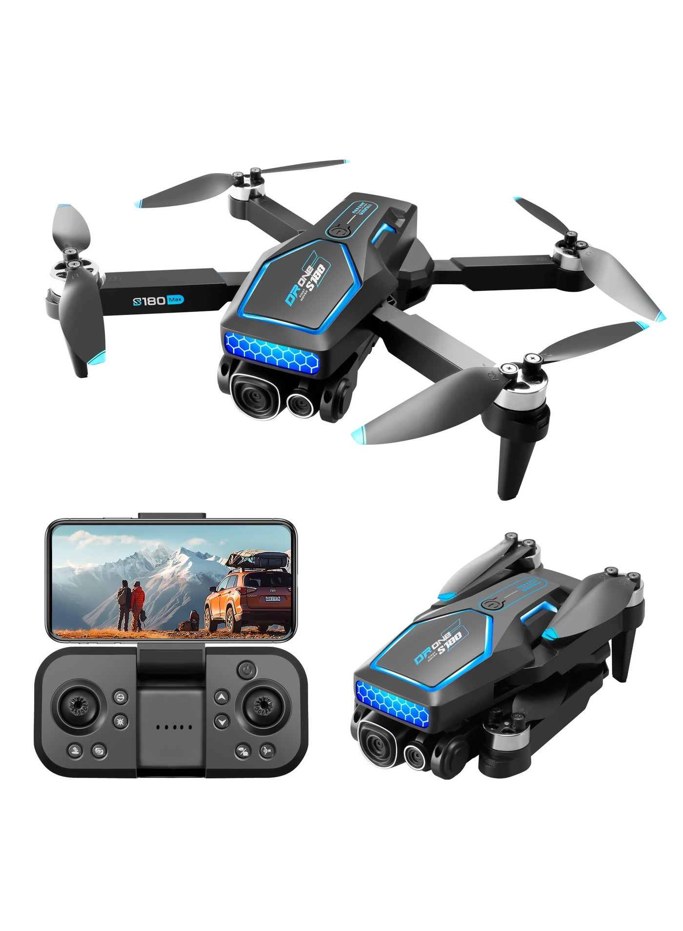 MZtoyz, S180 Max, Brushless RC Drone, 4K Obstacle…