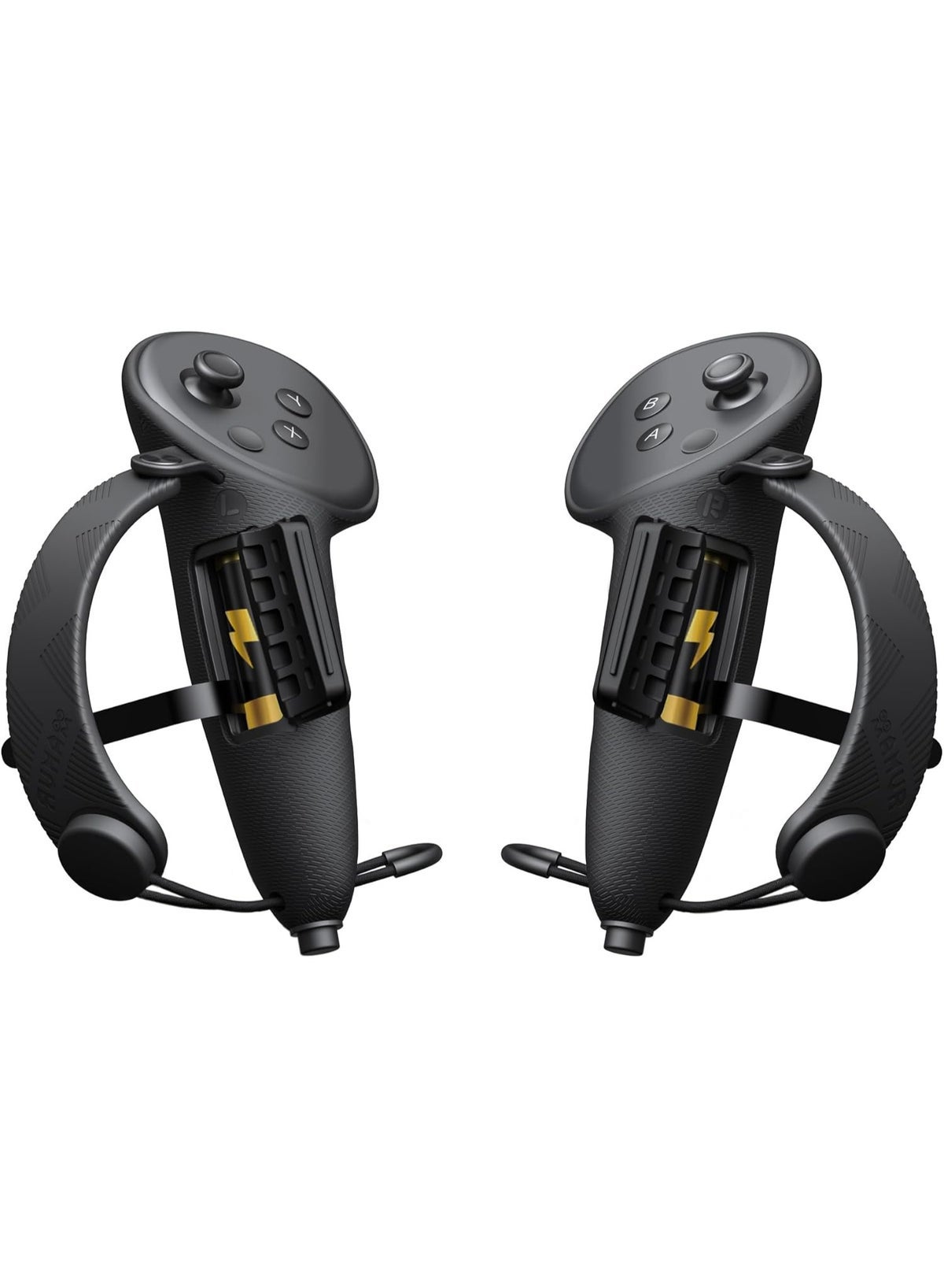 Compare AMVR Extended Silicone Controller Grip Cover for Meta Quest 3 & Quest 3S, Battery Opening Design, Adjustable Knuckle Strap, AntiSlip VR Controller Accessories at KSA Price