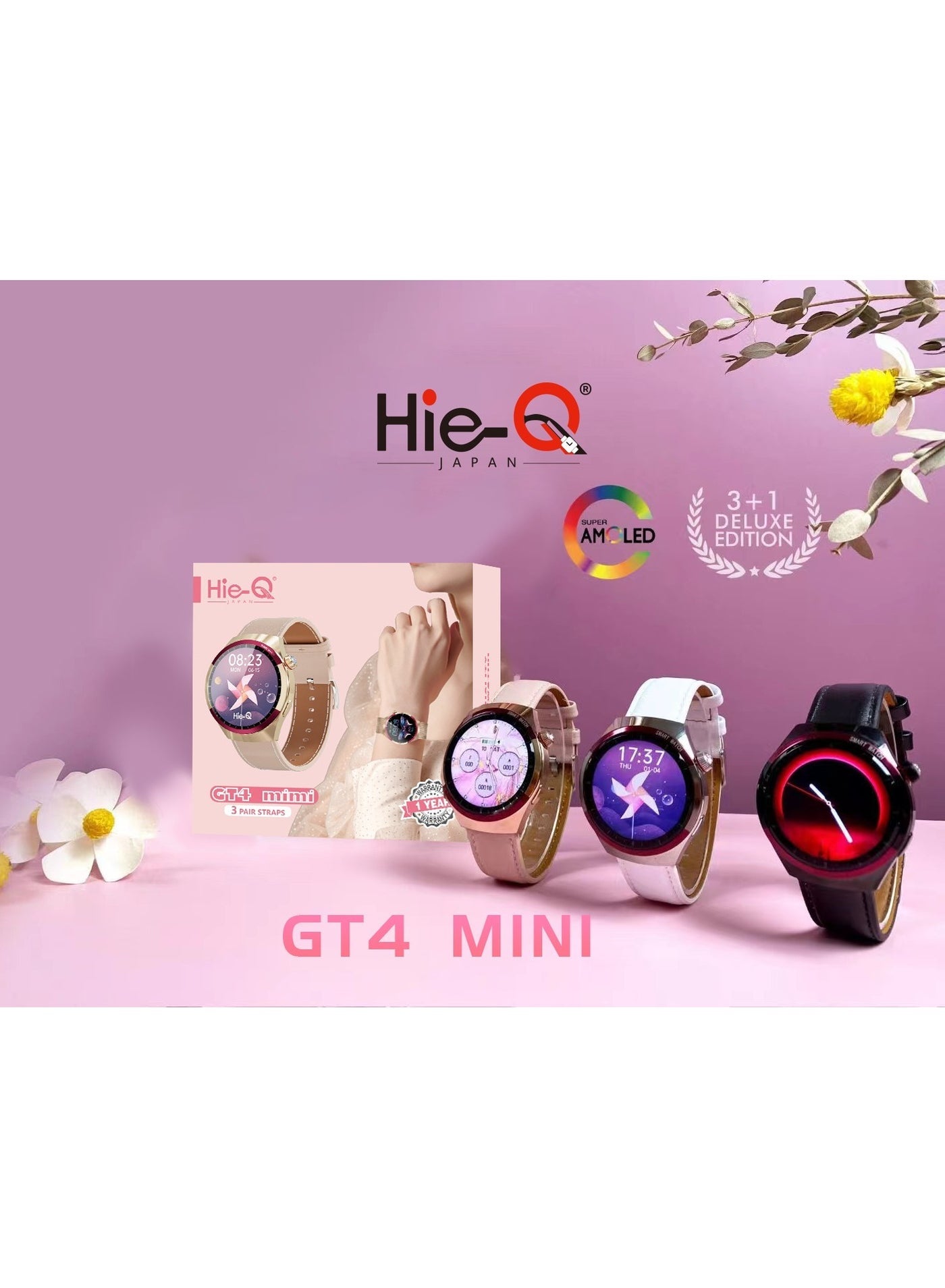 HIE-Q GT4 Mini Smart Watch with HD Display,…