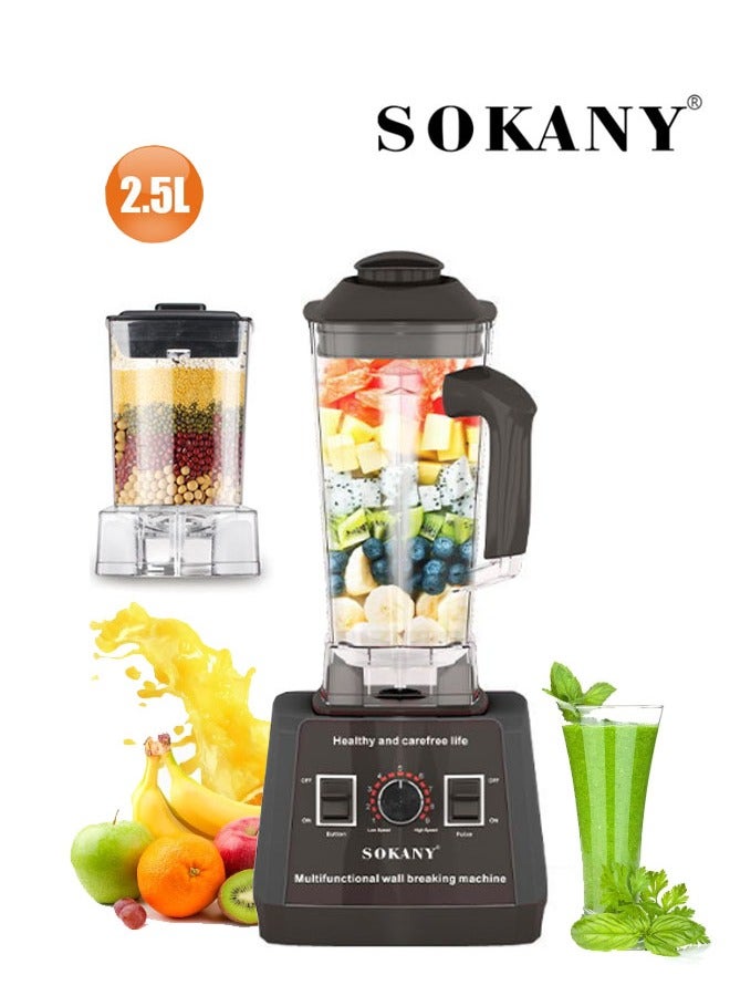 Compare 9 Speeds Countertop Blenders,2 in 1 Electric Blender,2.5L Large Capactiy Professional Food Blender for Kitchen Smoothies Shakes Ice Crushing Frozen Fruits Soups,5000W,SK666 at KSA Price