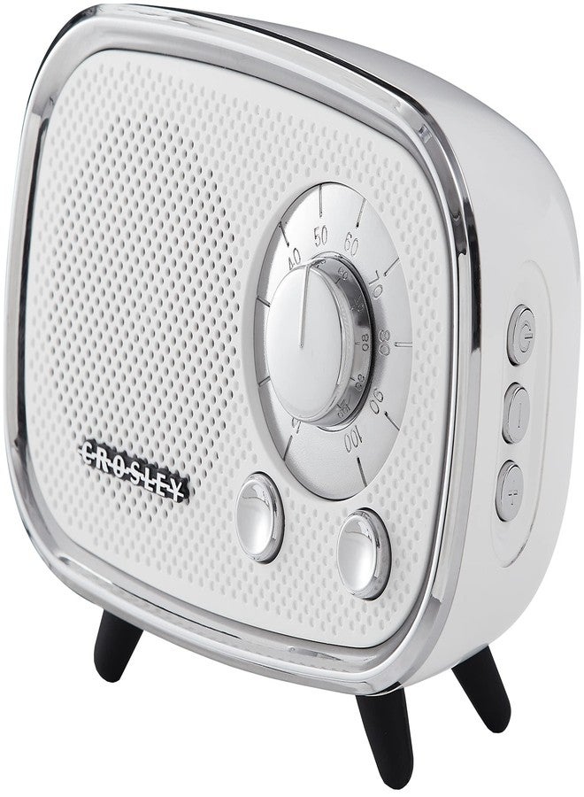 Compare Crosley CR3039AWH Rondo Retro Portable Rechargeable Bluetooth Speaker, White at KSA Price