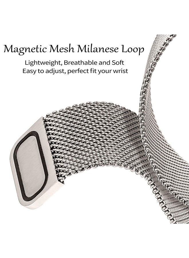 Compare Magnetic Band Compatible with Apple Watch Band 38mm 40mm 41mm 42mm 44mm 45mm Milanese Strap with Bling Case and Screen Protector, Dressy Stainless Steel iWatch Loop for Women Starlight 40mm at KSA Price