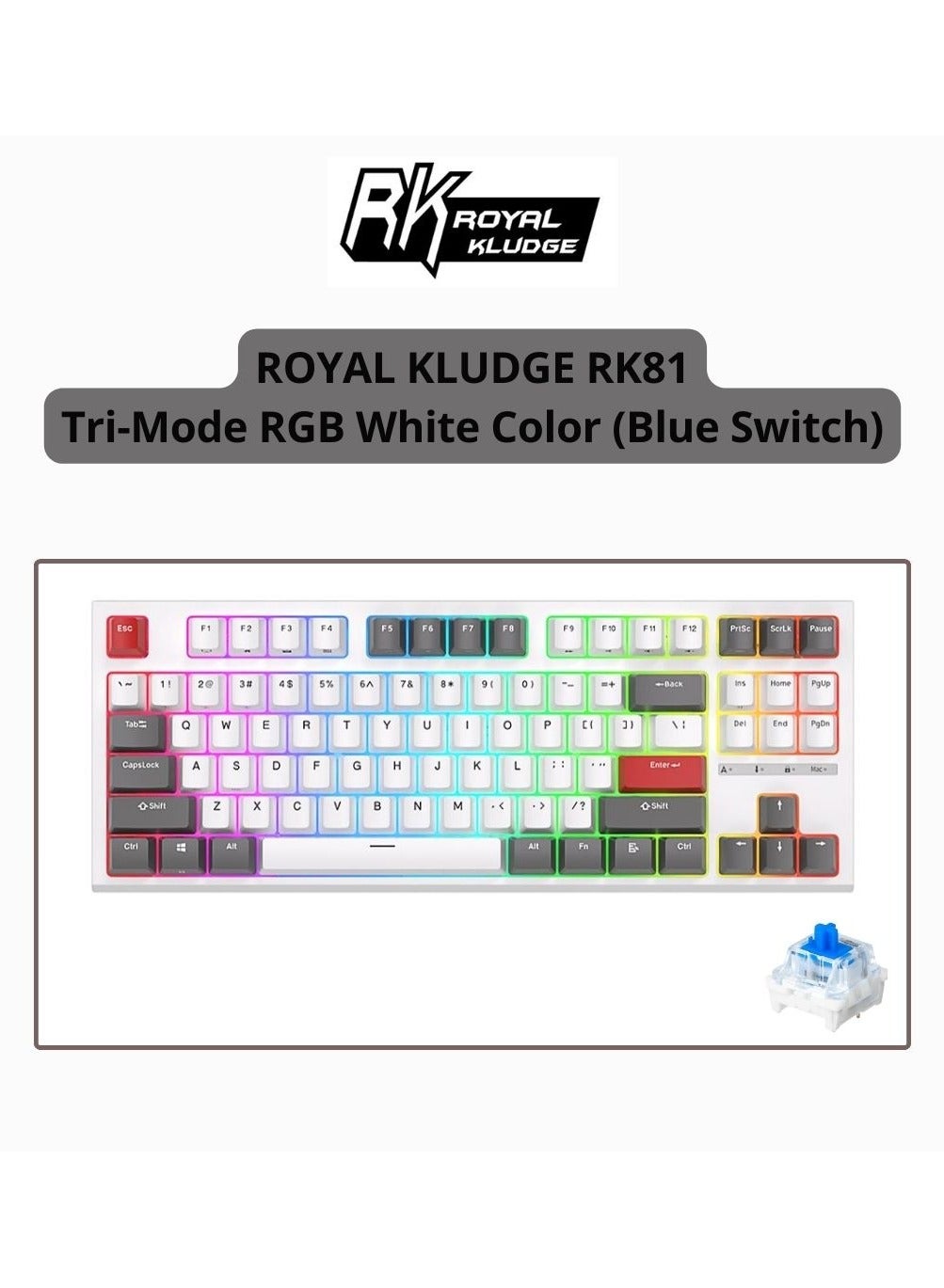 Royal Kludge RK R87 Wired TKL RGB Hot-Swappable…