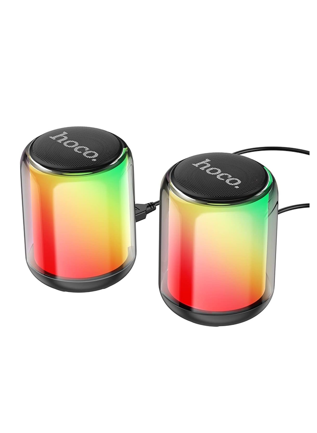 Compare BS56  Colorful Bluetooth Wired Speaker computer speaker Bluetooth V5.212 Kinds Of Colorful Lighting Effects Support BluetoothAUX... at KSA Price