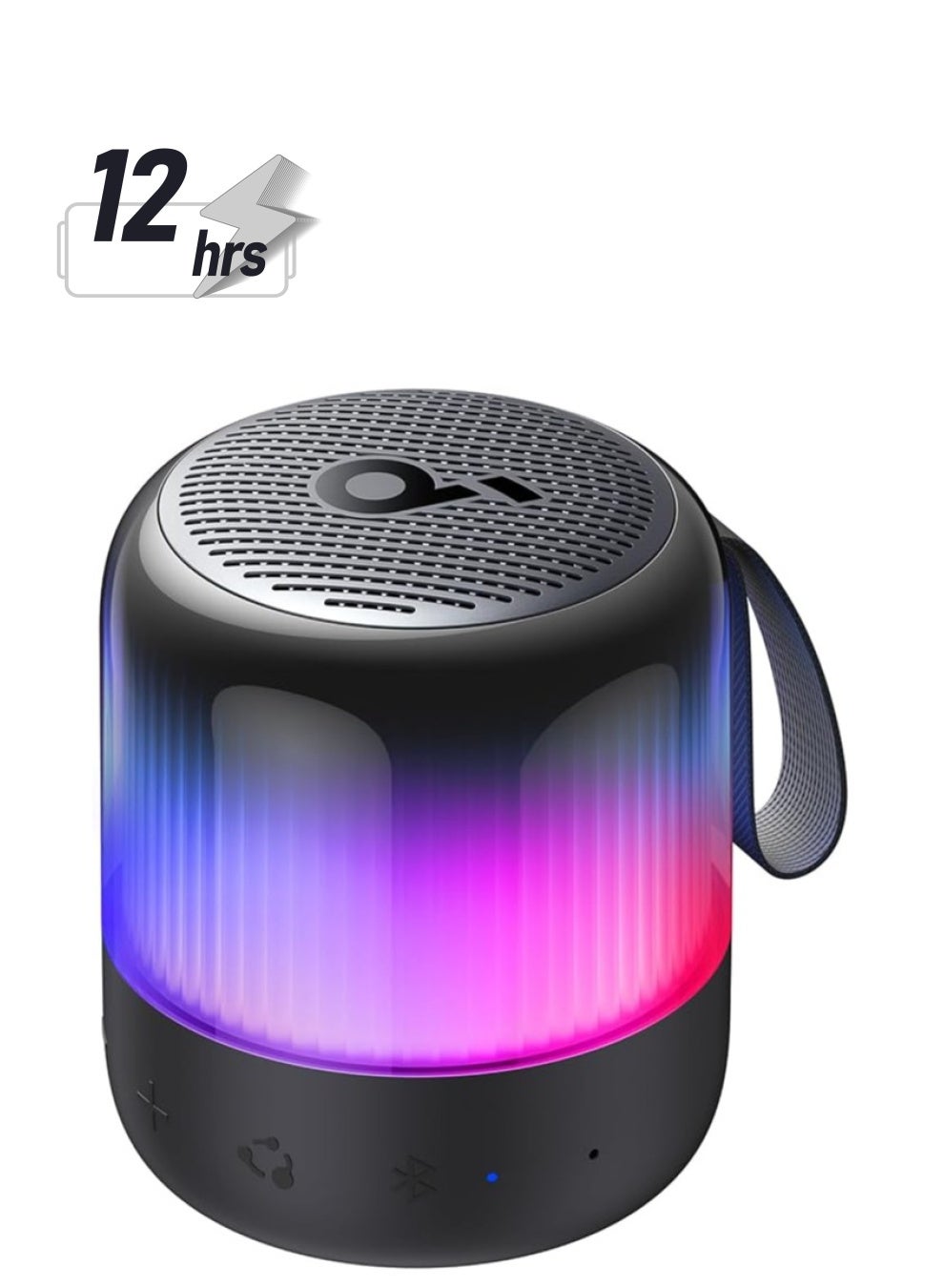 Compare Soundcore Glow Mini Portable Speaker, Bluetooth Speaker with 360° Sound, Light Show, 12H Battery, Customizable EQ and Light, IP67 Waterproof and Dustproof, for Camping, Home, and Beach Parties Black at KSA Price