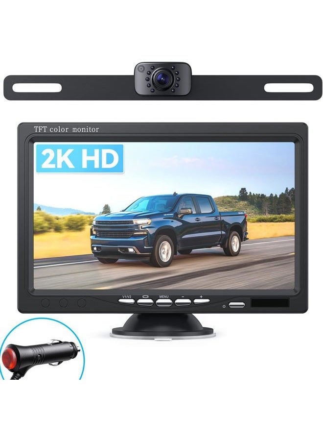 Backup Camera for Truck 7''HD 2K Front/Rear…