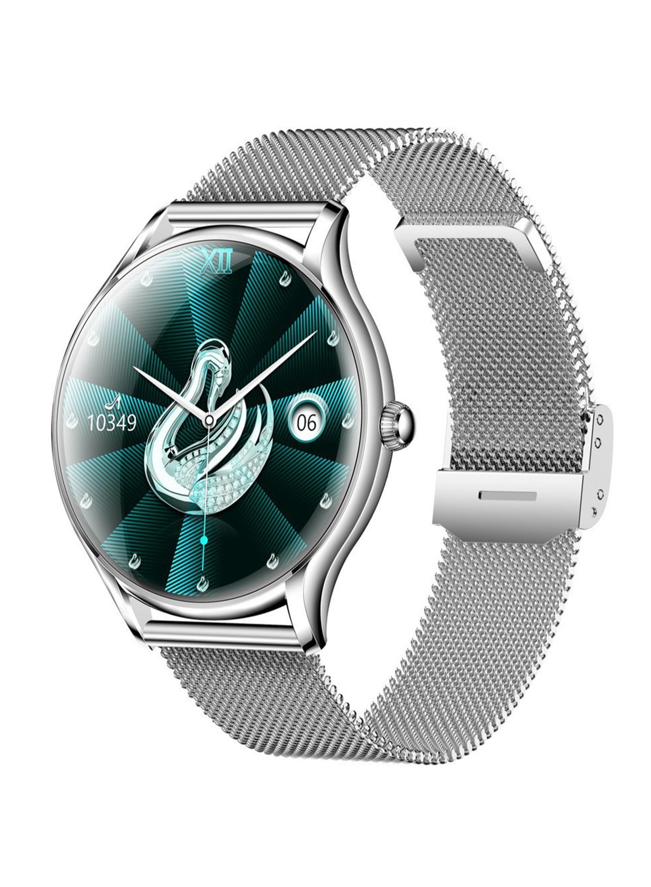 Compare Smart Watch, Fitness Tracker, 100+ Sports Modes, Heart Rate and Sleep Monitoring, MultiFunction Sports Bluetooth Call Smart Watch Compatible with iOS and Android Silver plus steel strip at KSA Price