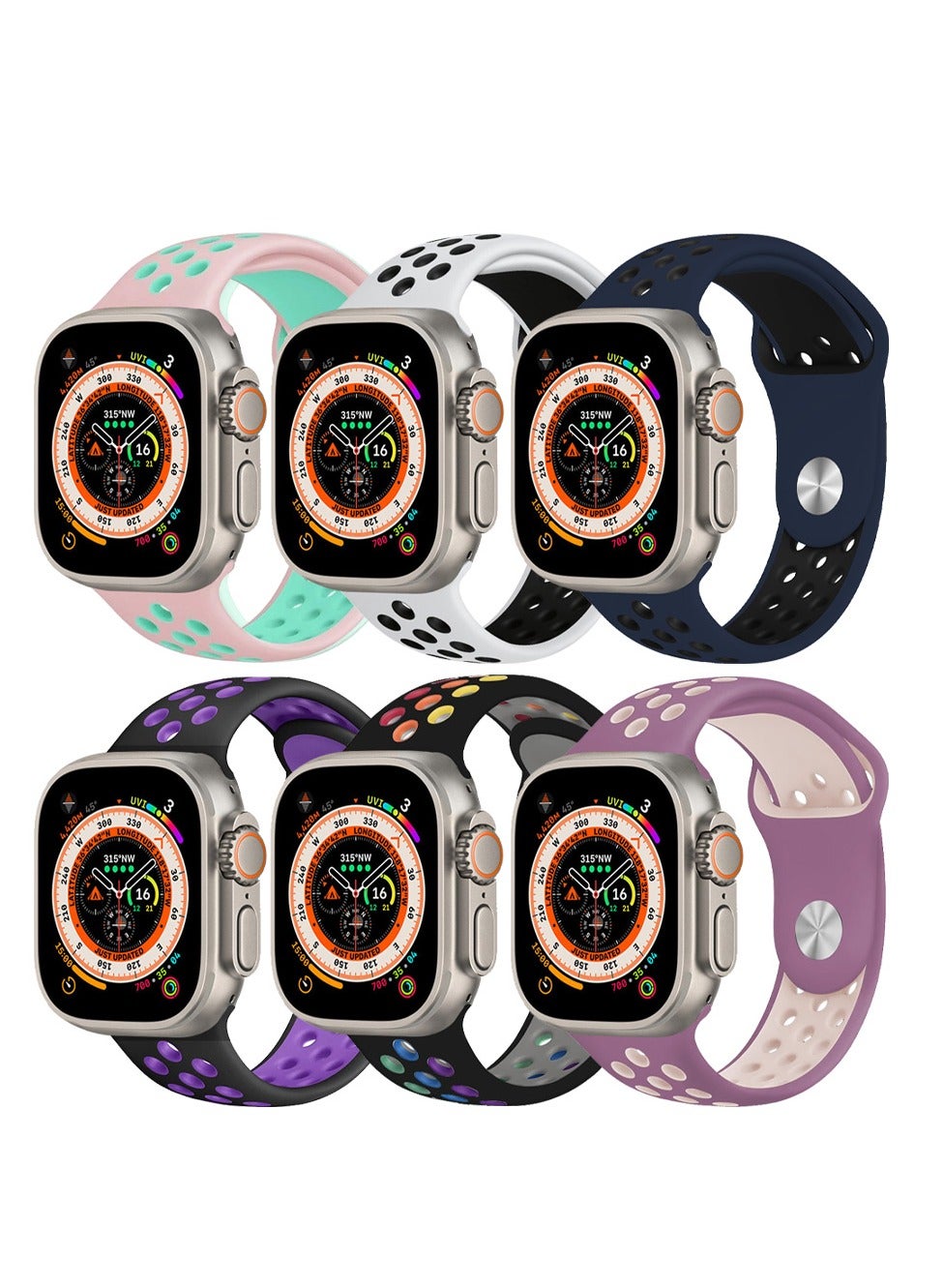 6 pieces of Soft Silicone Watchband Straps for…
