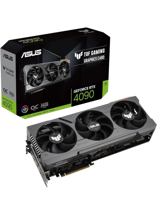 Compare TUF GeForce RTX® 4090 OC Edition Gaming Graphics Card PCIe 4.0, 24GB GDDR6X, HDMI 2.1a, DisplayPort 1.4a at KSA Price