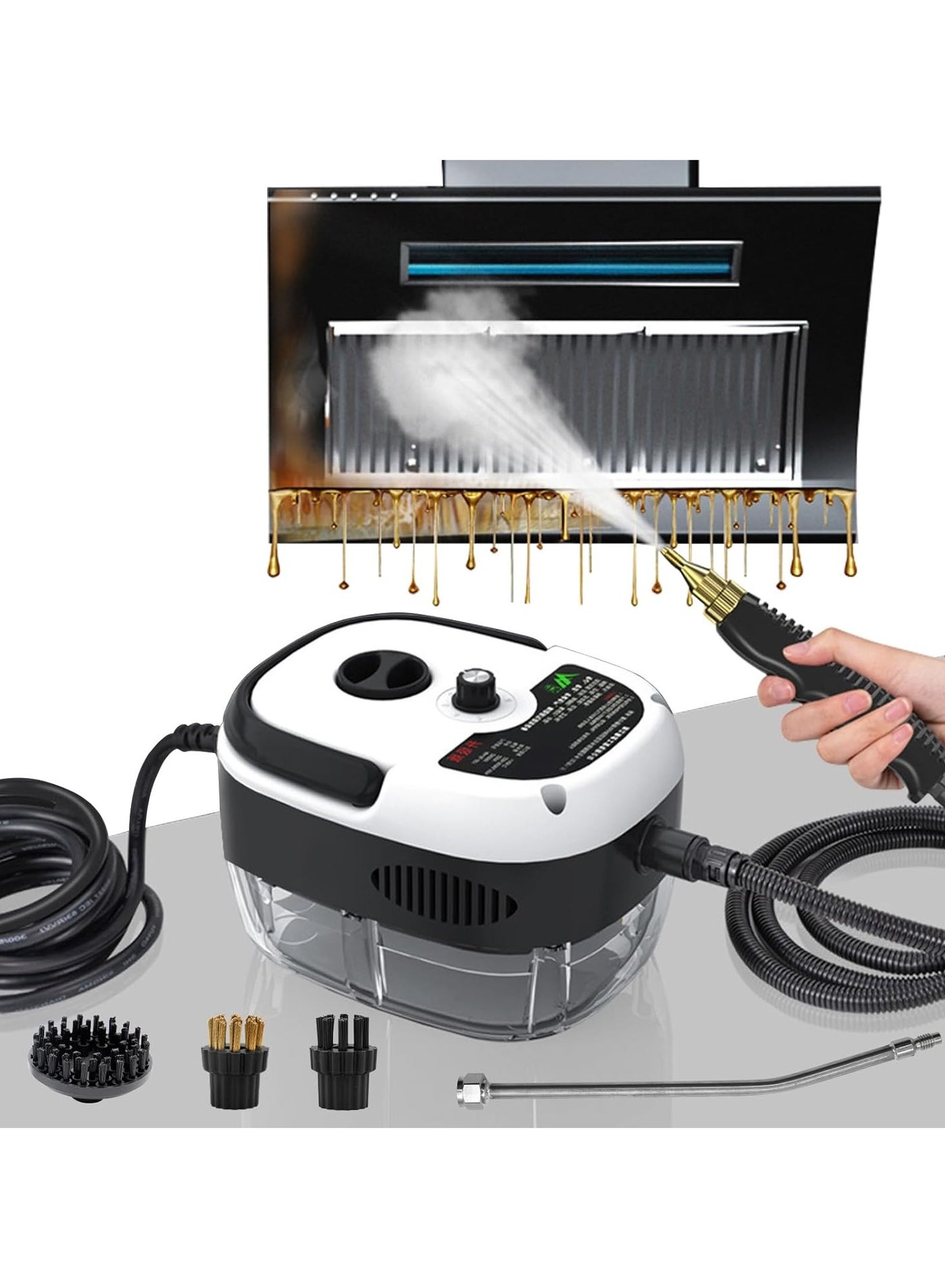 Compare Handheld Steam Cleaner, 2500W Car Steam Cleaner with 3 Brush Heads, Towel, Sponge Steam Cleaners for Home Use, High Temperature Fast Heating Steamer at KSA Price