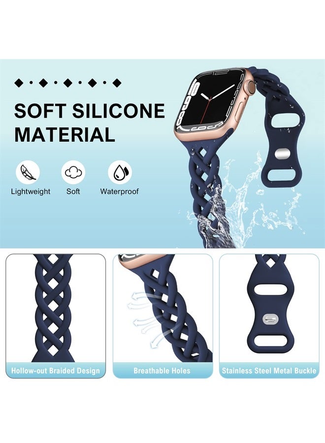 Braided Silicone Bands Compatible with Apple Watch…