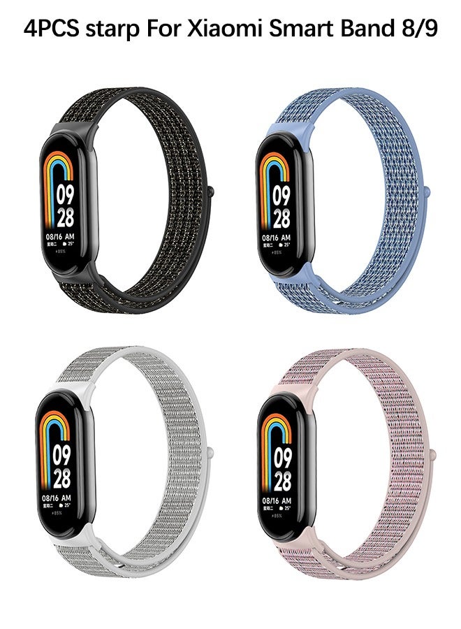 Compare 4piece Nylon Strap Compatible with Xiaomi Smart Band 89 Soft Adjustable Band for Men and Women，Multicolor at KSA Price
