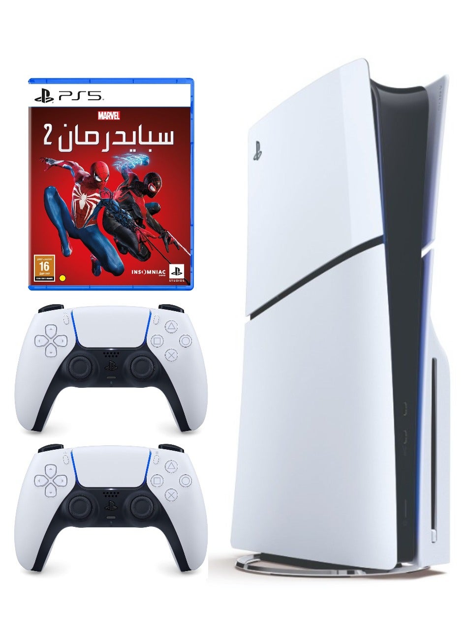 Compare PlayStation 5 Disc Console Slim With Extra White Controller And Spiderman 2 at KSA Price