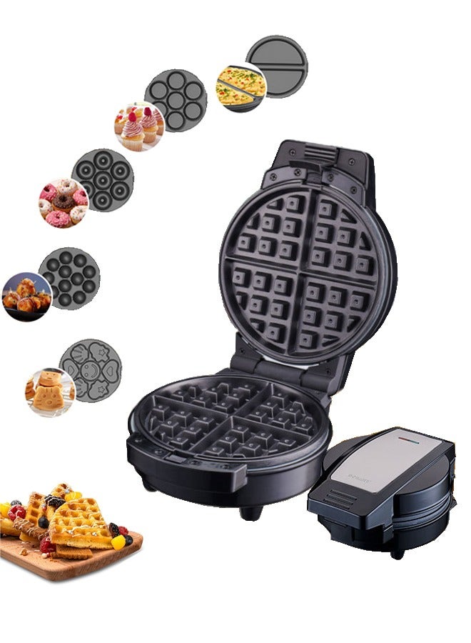 6 in 1 Multi Snacks Maker with Waffle-Donut-Cake-Ball-Pancakes-Cartoon…
