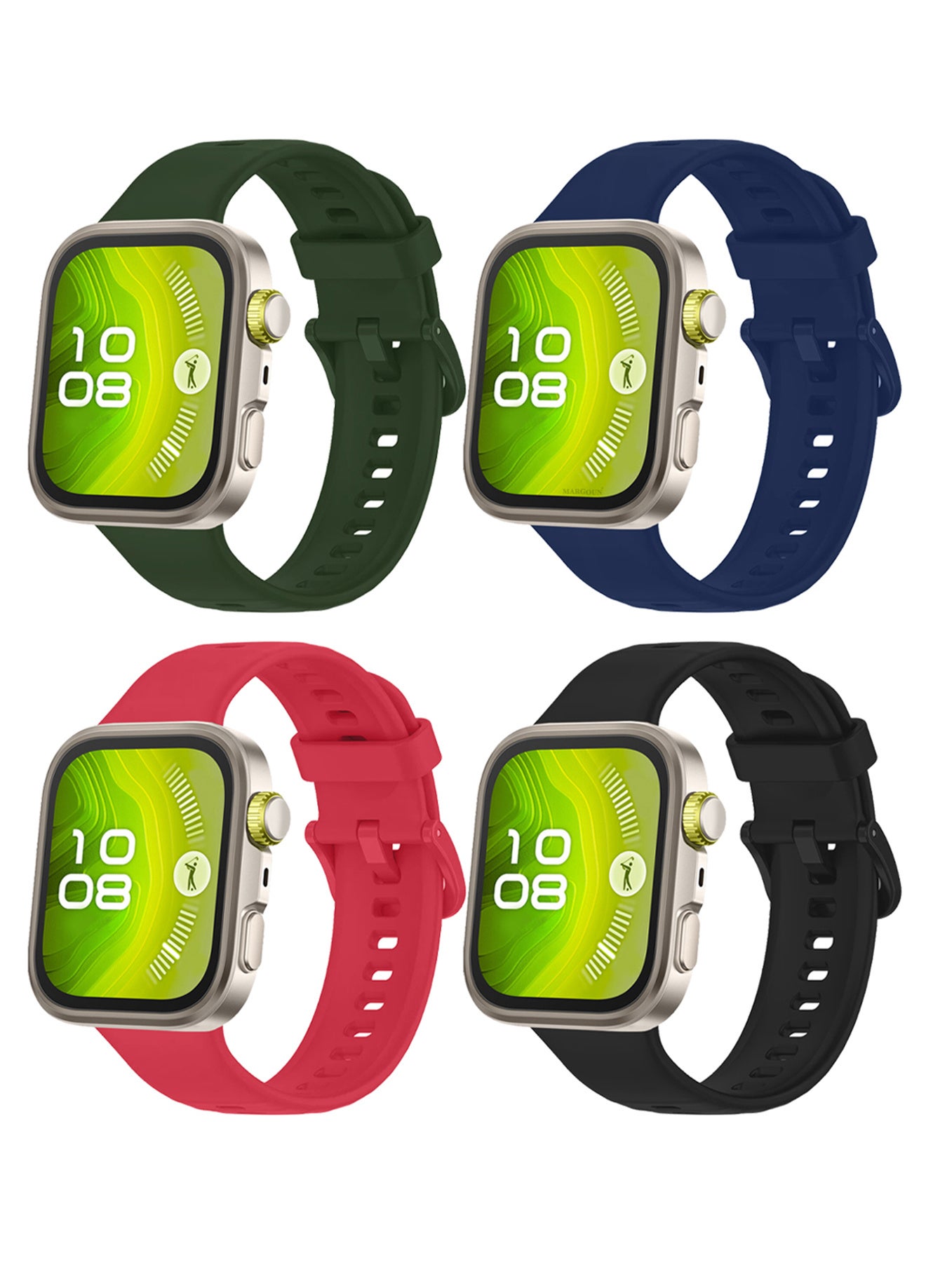 Compare 4Packs Wristband for Huawei Watch Fit 3Fit 4Fit 4 Pro Bands, Silicone Bracelet Quick Release Arm Band, Replacement Smartwatch Band Quick Release Sport Straps  4 Colours Multicolour41 at KSA Price