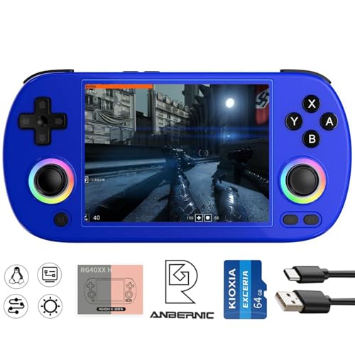 ANBERNIC RG40XX H Retro Gaming Console with 40…