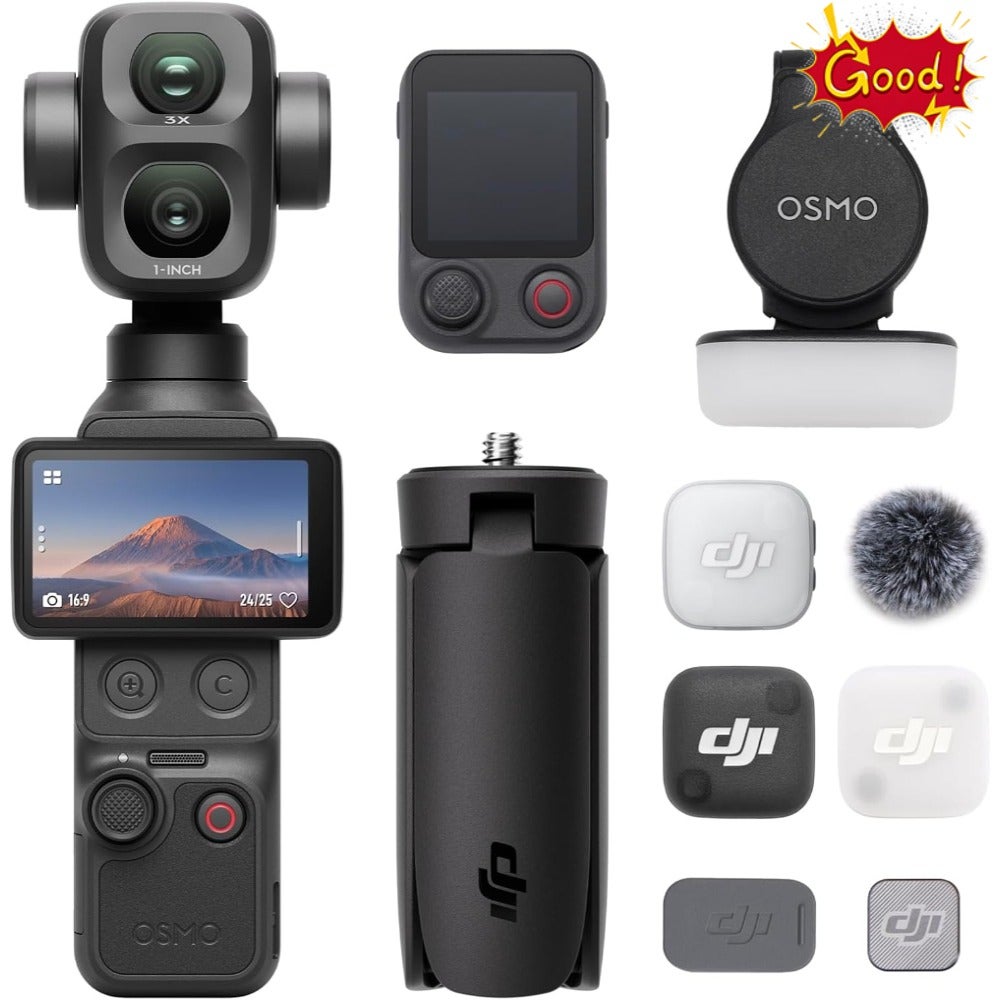 Osmo Pocket 4P Vlog Combo, Dual-Lens Vlog Camera,…