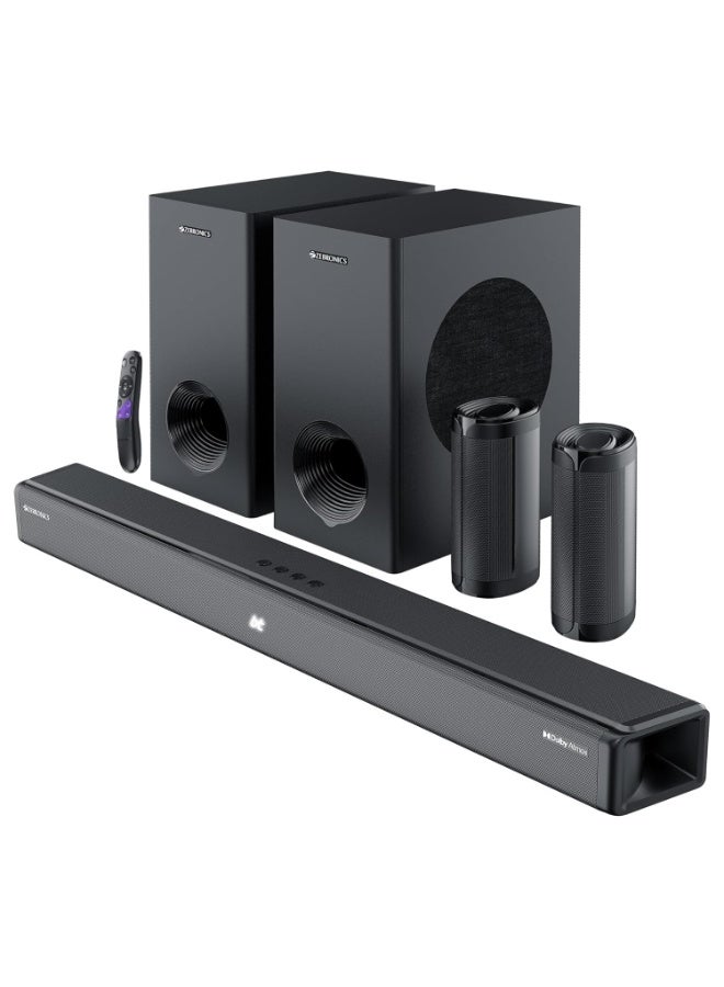 Compare ZEBRONICS Juke BAR 9775, Dolby Soundbar, 650 Watts, 5.2.2 Surround, Dolby Atmos, Dual Wireless Subwoofer & Rear Satellites, 5 Driver Soundbar, BTv5.3| HDMI eARC | Optical | USB | AUX at KSA Price