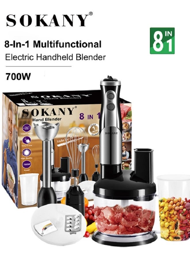 Hand Blender,8-In-1 Electric Mixer Set with Chopper,Mixer,Whisk,Juice…