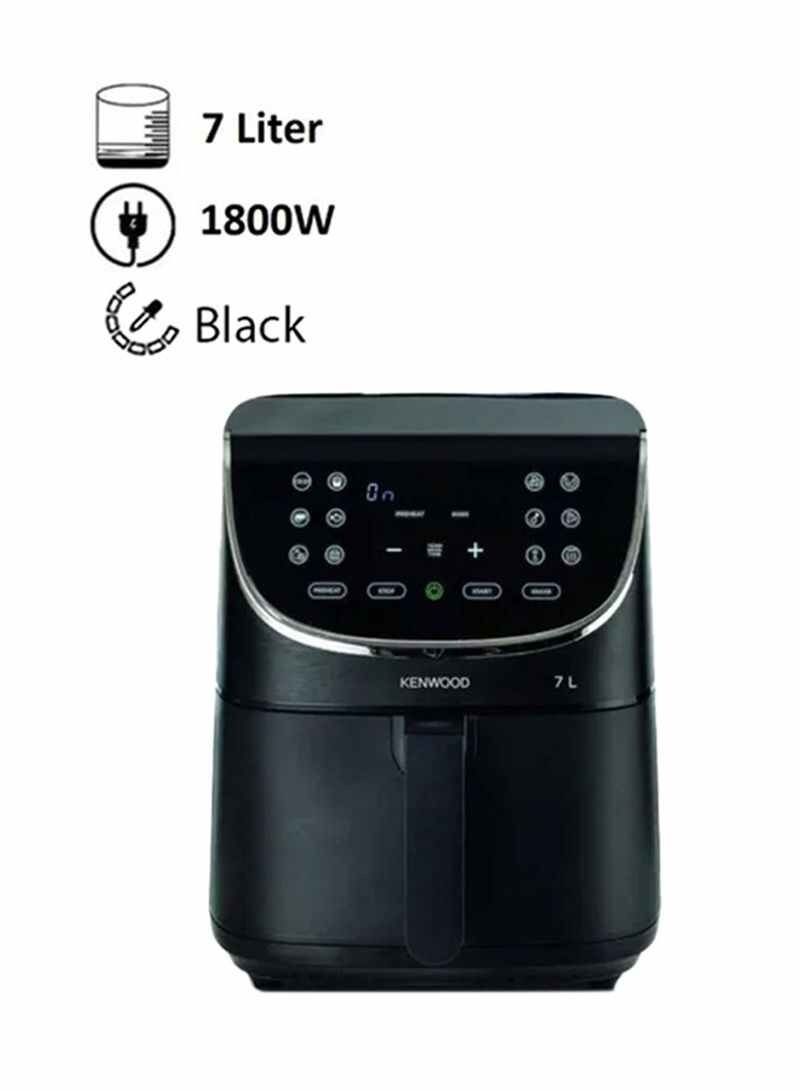 Compare Digital Air Fryer XXXL, With Max Crisp Function Recipe, Book Rapid Hot Air Circulation For Frying Grilling Broiling Roasting Baking And Toasting 7 L 1800 W HFP80.000BK Black at KSA Price